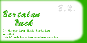 bertalan muck business card